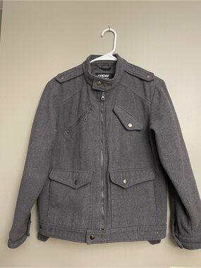 Paper Denim & Cloth Kids Dark Gray Wool-Blend Pea Coat